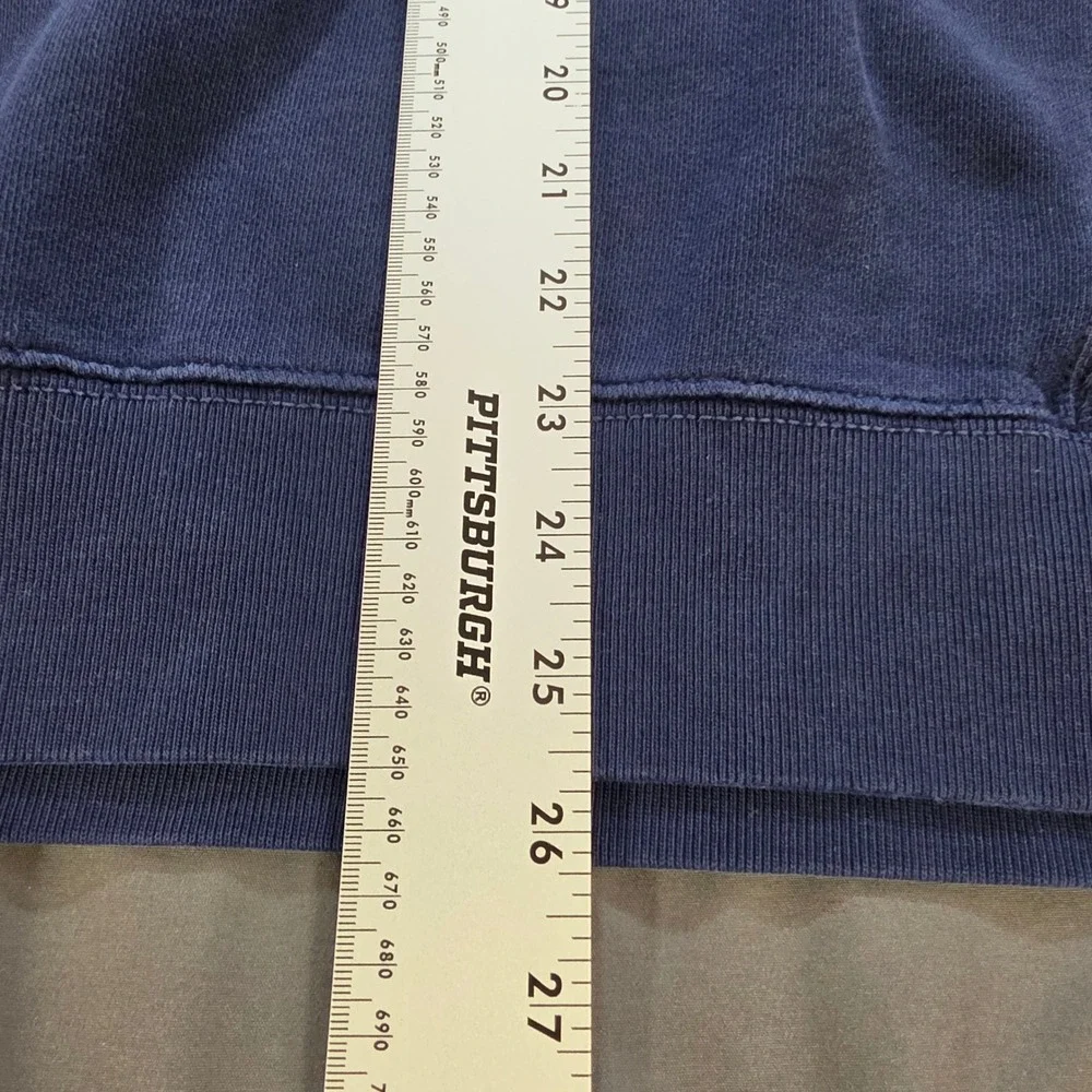 Polo Ralph Lauren Mens Navy Blue Crewneck Sweatshirt Red Pony Logo Sz L Vtg Y2K